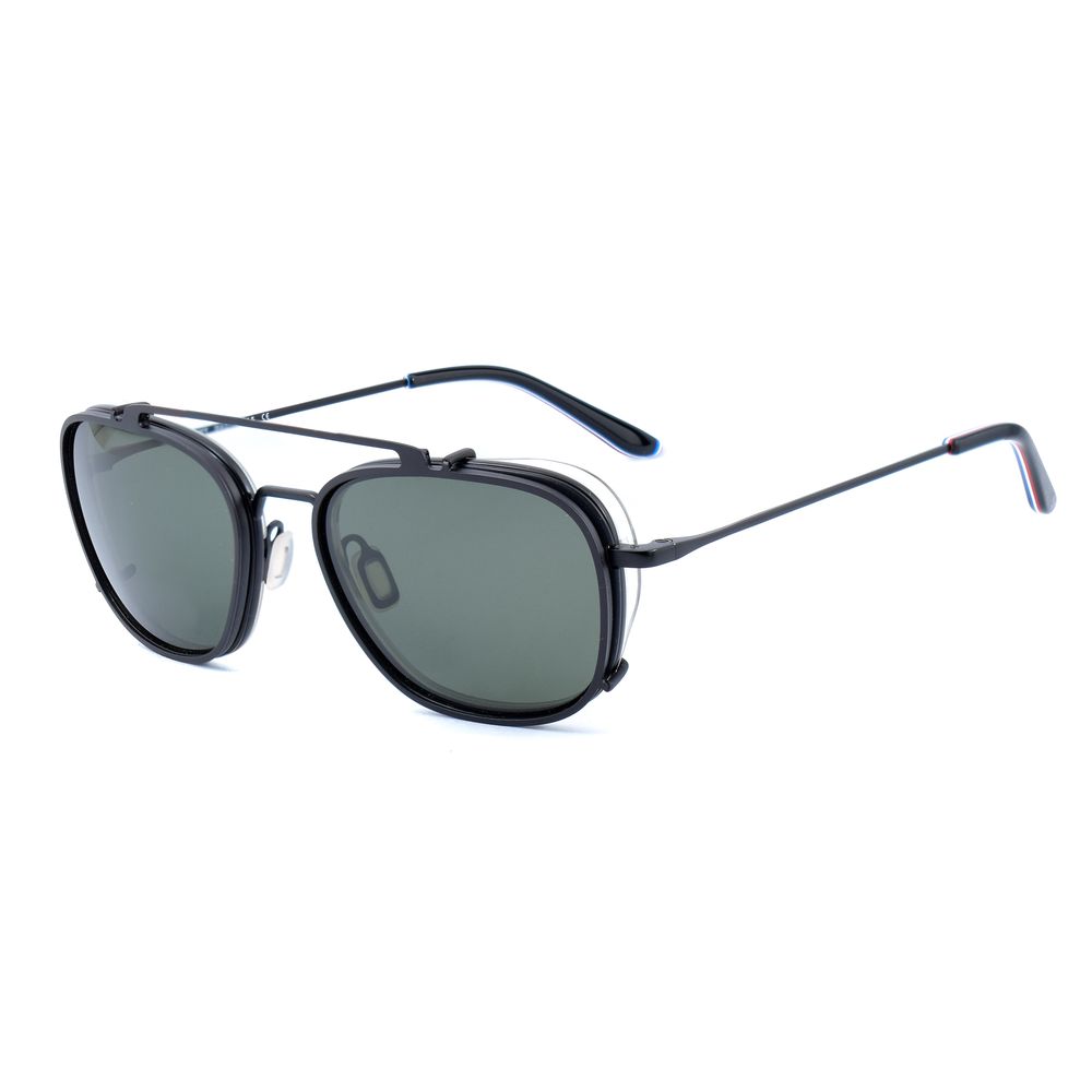 Vuarnet Black Stainless Steel Demo Lens Optical Frames