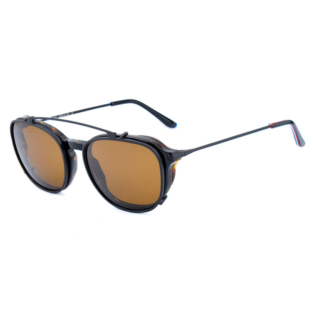 Vuarnet Black Stainless Steel Demo Lens Optical Frames