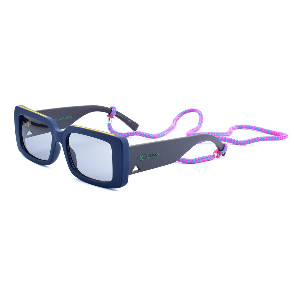 M Missoni Women's Blue Resin Sunglasses – Chic Summer Eyewear, 53mm