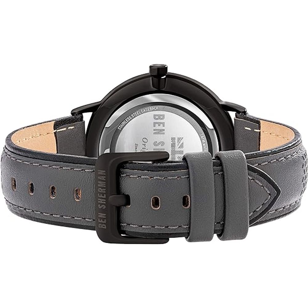 Ben Sherman Black Leather Watch for Men