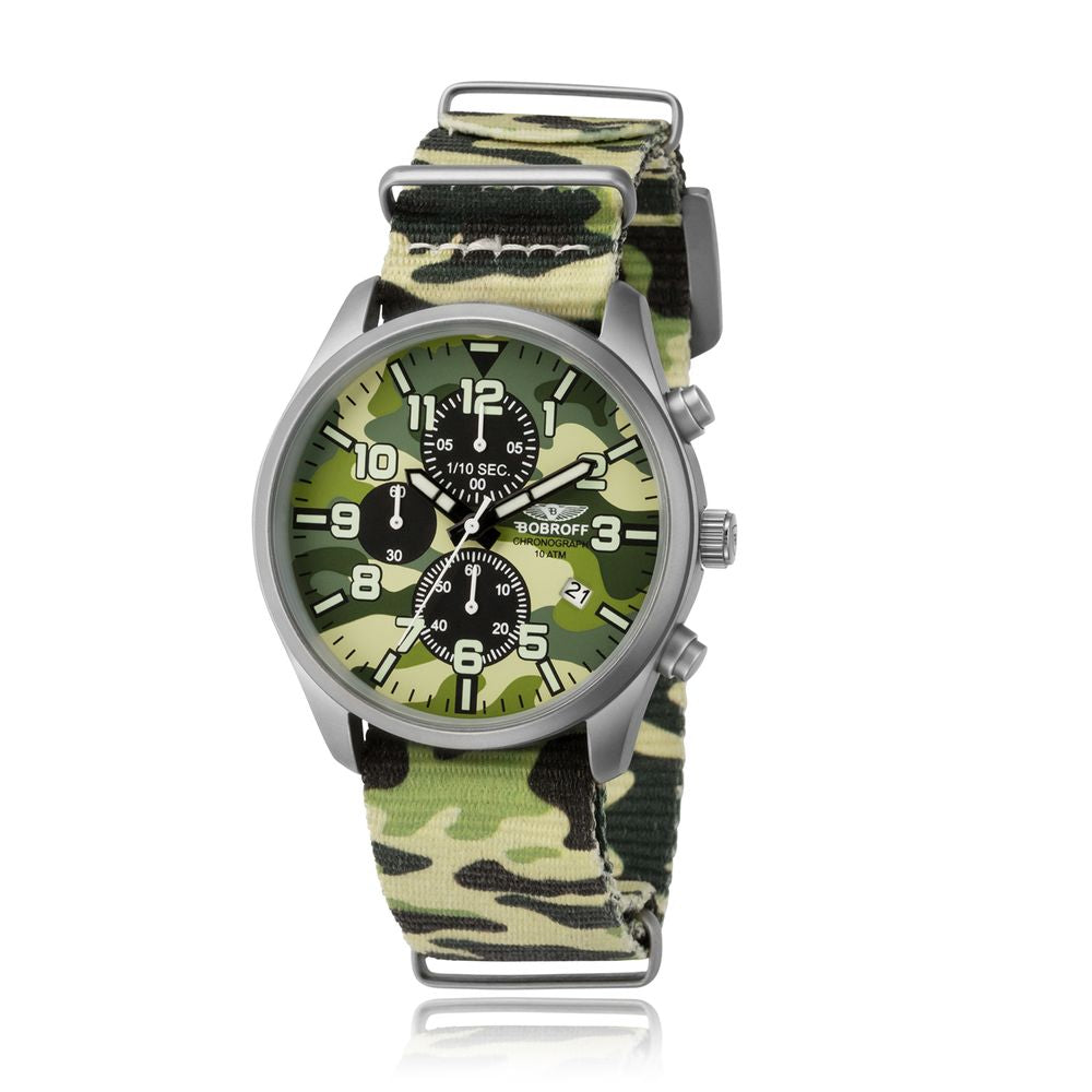 Bobroff Army Camo Print Men's Quartz Watch – 42mm