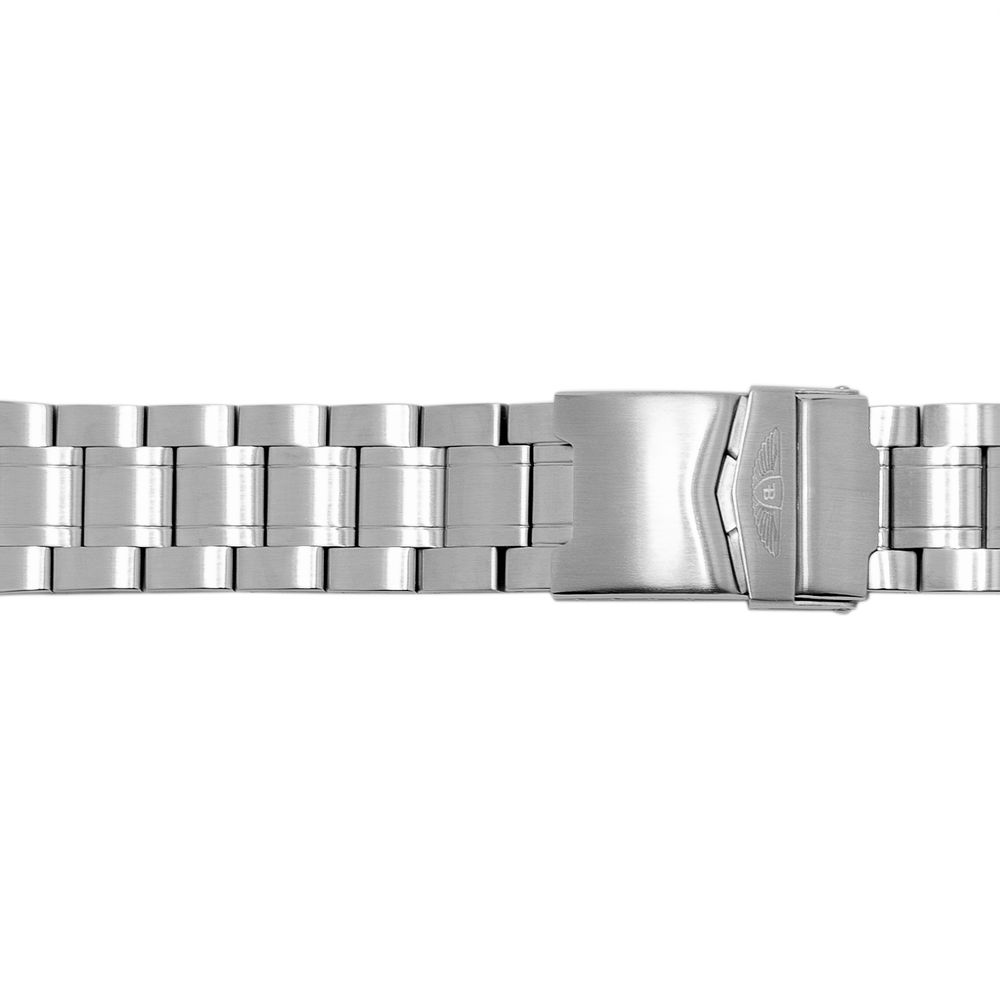 Bobroff Silver Stainless Steel Watch Strap – Elegant & Durable