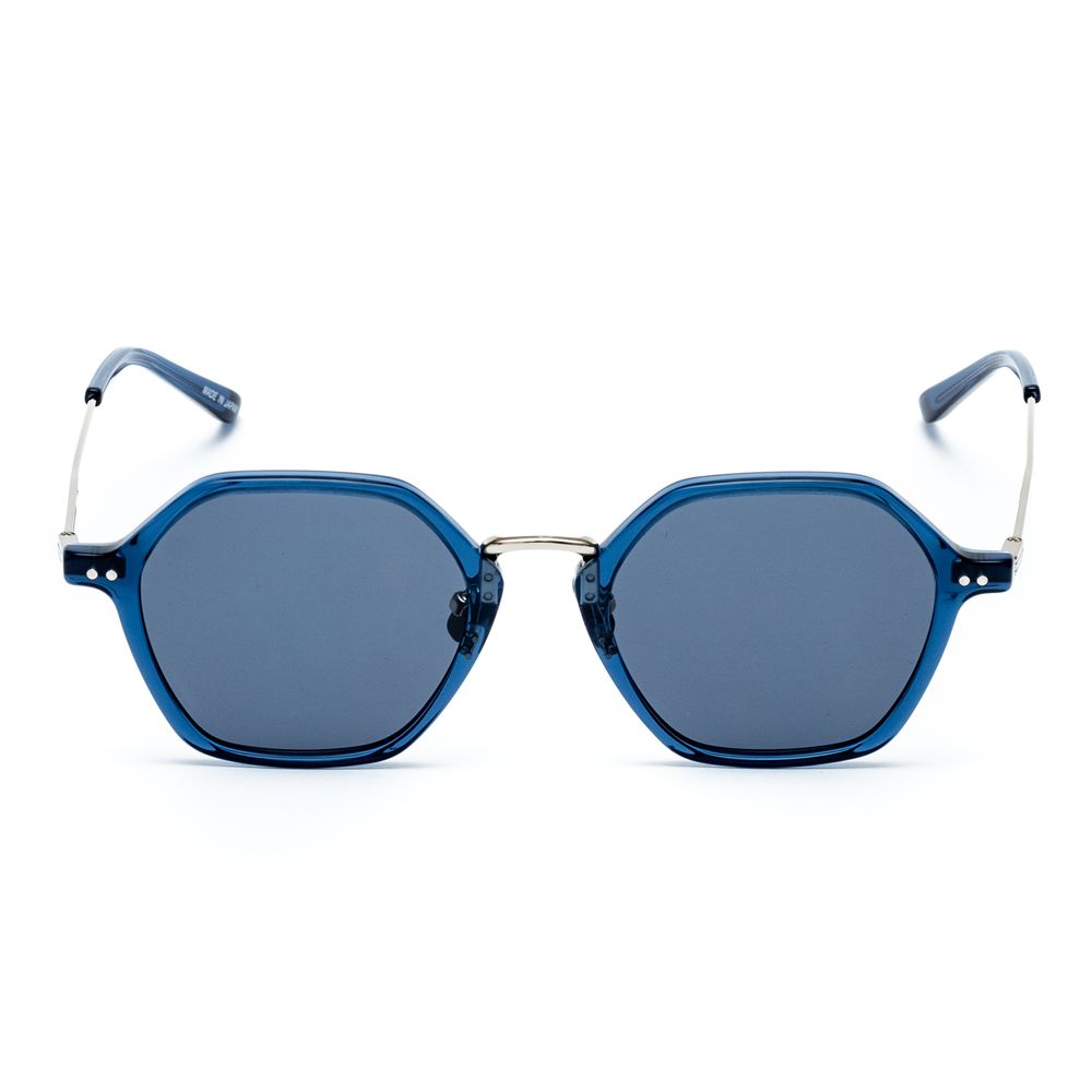 Belstaff Blue Titanium Sunglasses – Unisex, Handmade in Japan