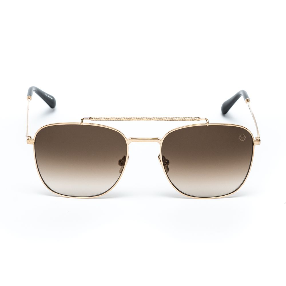 Belstaff Men’s Gold Titanium Sunglasses with Japanese Lenses, 53mm