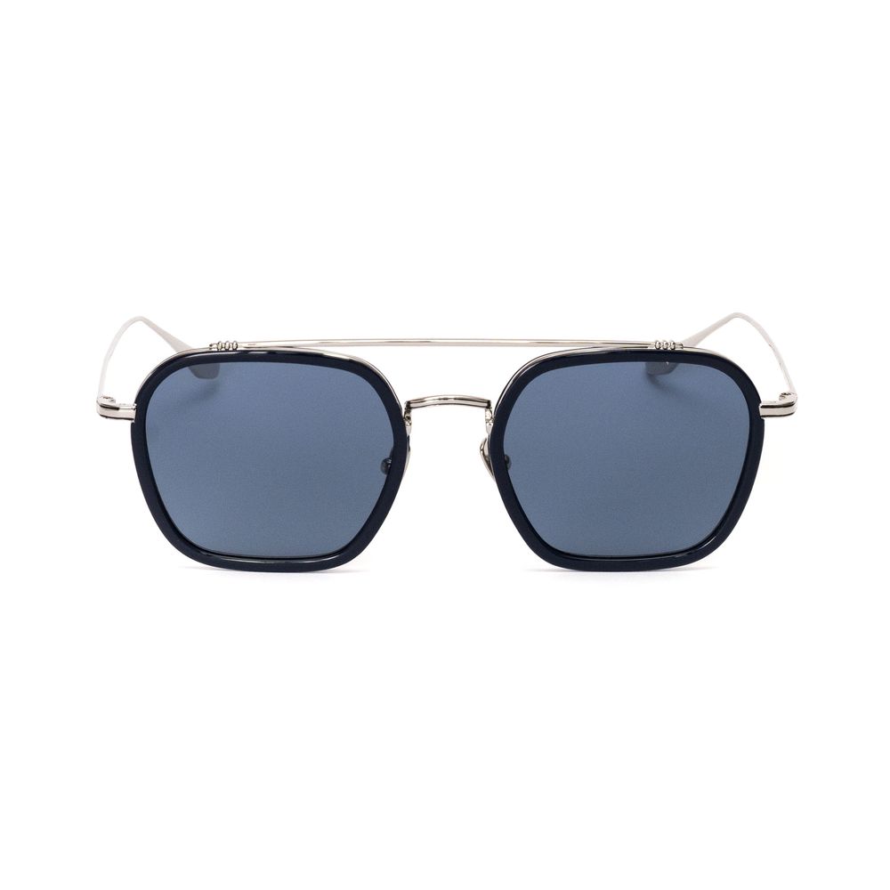 Belstaff Gray Stainless Steel Sunglasses – Chic Aviator Style with Blue Lenses, 54mm