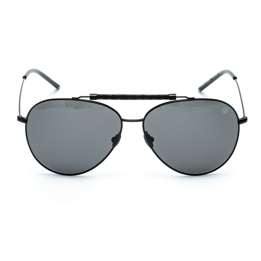 Belstaff Black Titanium Sunglasses – Sleek Black Frame with Grey Lenses, 61mm
