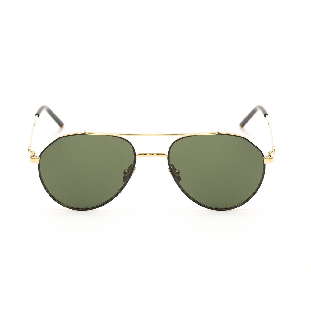 Belstaff Gold Titanium Sunglasses – Unisex Roadmaster with Green Lenses, 55mm