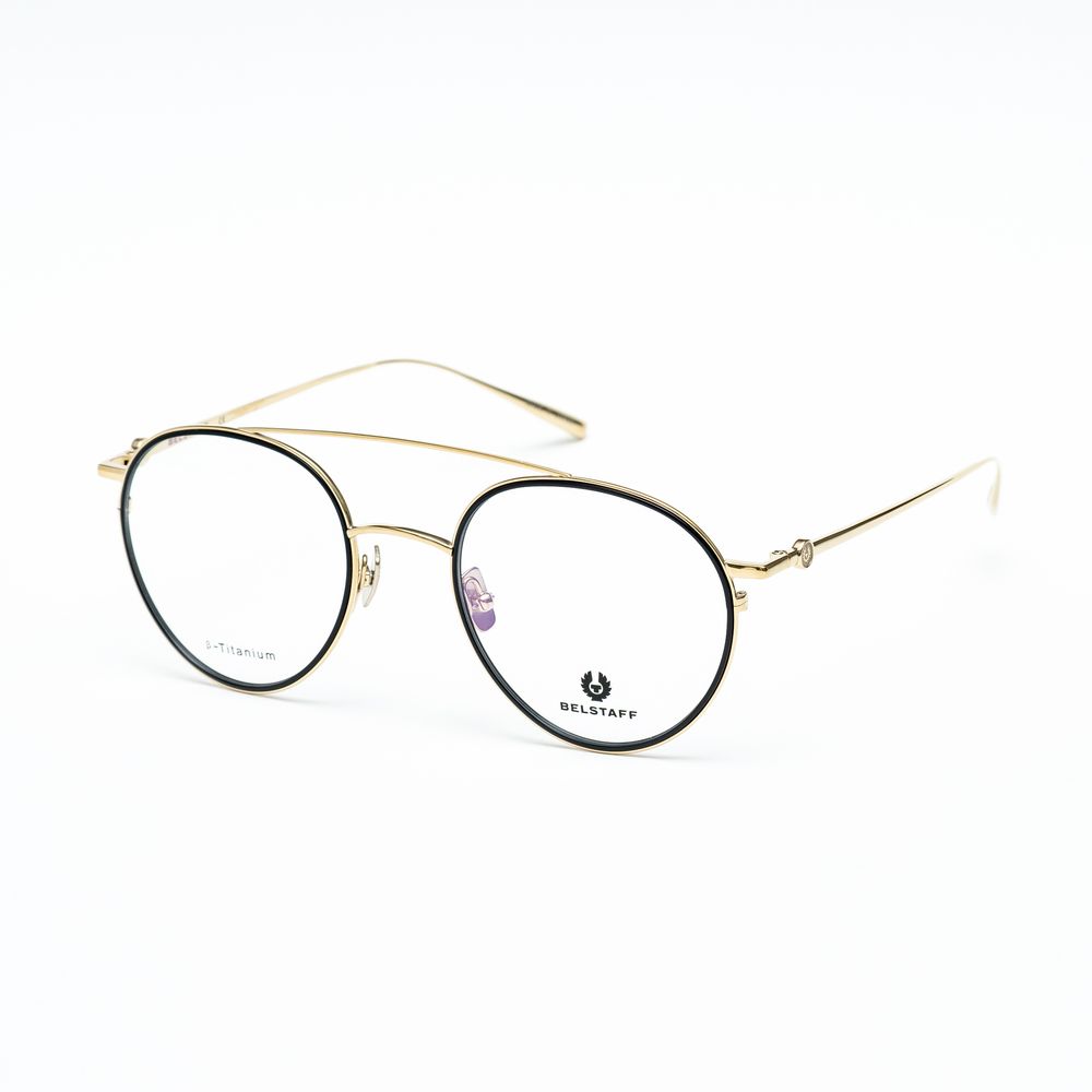 Belstaff Gold Titanium Glasses with Sun Lens Attachment