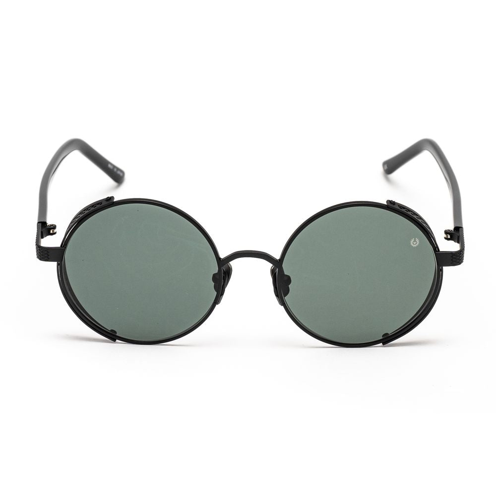 Belstaff Women’s Sunglasses – Black Stainless Steel Frame, Green Lenses
