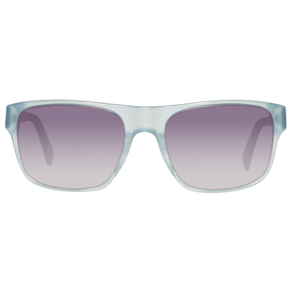Just Cavalli Unisex Sunglasses – Turquoise Acetate with Gradient Smoke Lenses, 57mm