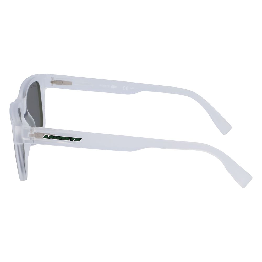 Lacoste Unisex Transparent Bio Injected Sunglasses – Clear, 50mm