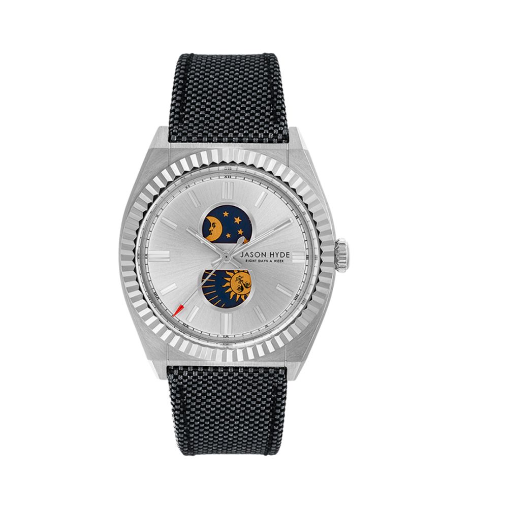 Jason Hyde Men's Watch, Silver Dial, Blue Polycarbonate Strap