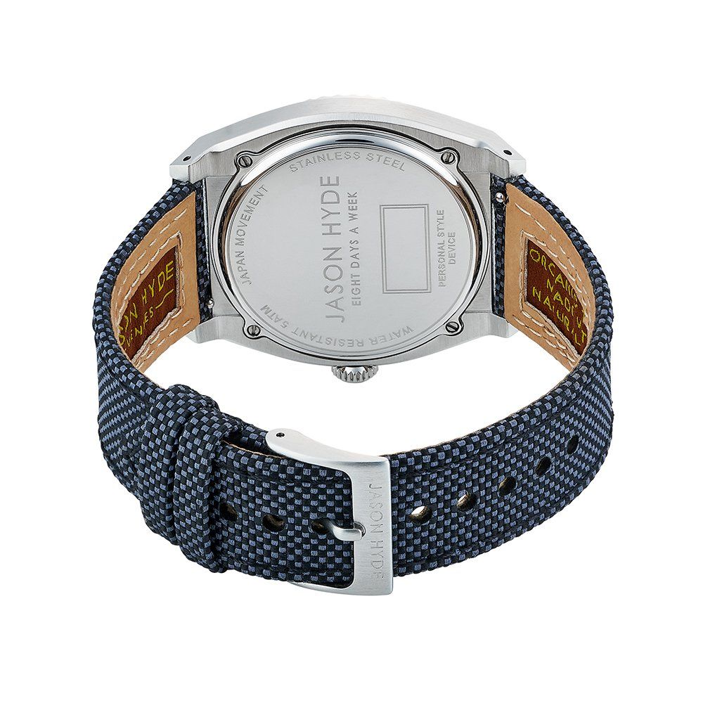 Jason Hyde Men's Watch, Silver Dial, Blue Polycarbonate Strap