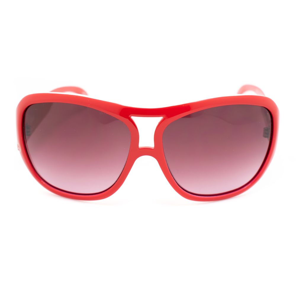 Jee Vice Women's Red Acetate Sunglasses – Chic Design, 64mm