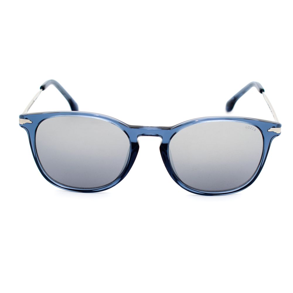 Lozza Unisex Sunglasses – Transparent Blue Acetate with Grey Gradient Lenses, 52mm