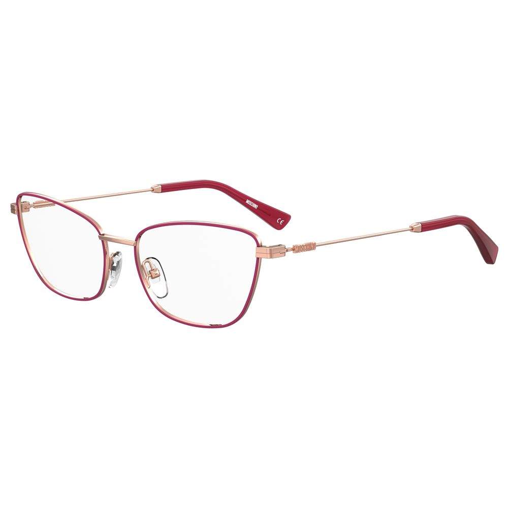 Moschino Burgundy Metal Frames for Women