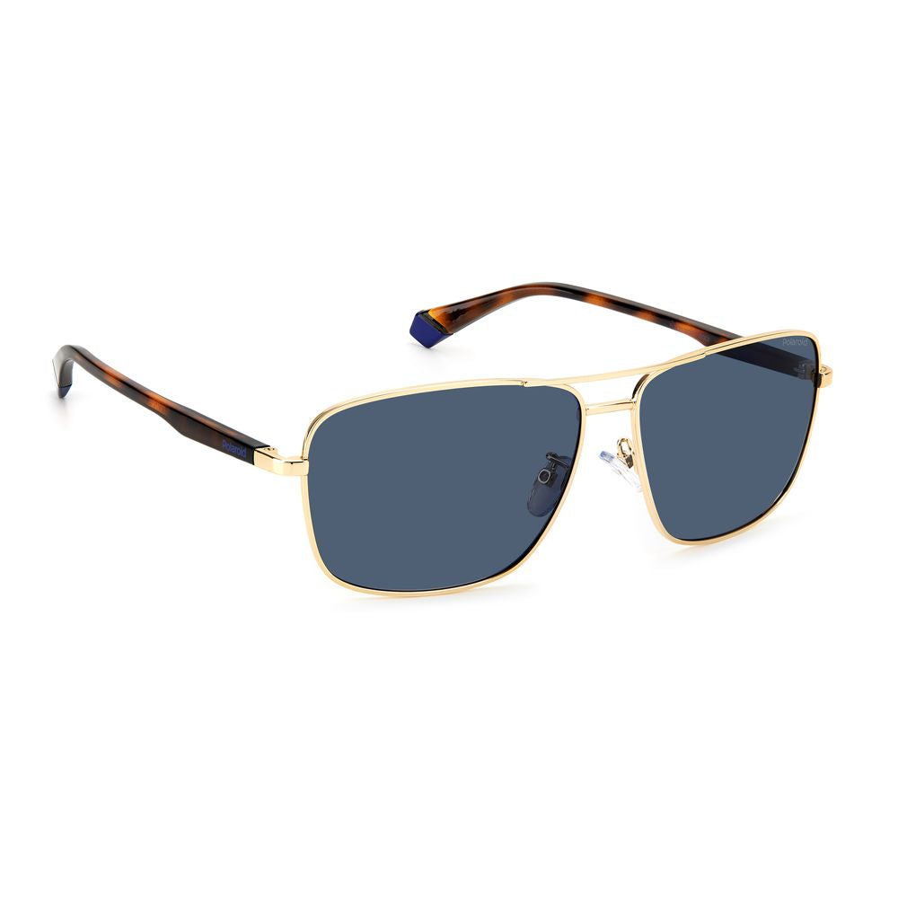 Polaroid Men's Gold Metal Sunglasses – Stylish UV Protection, 61mm