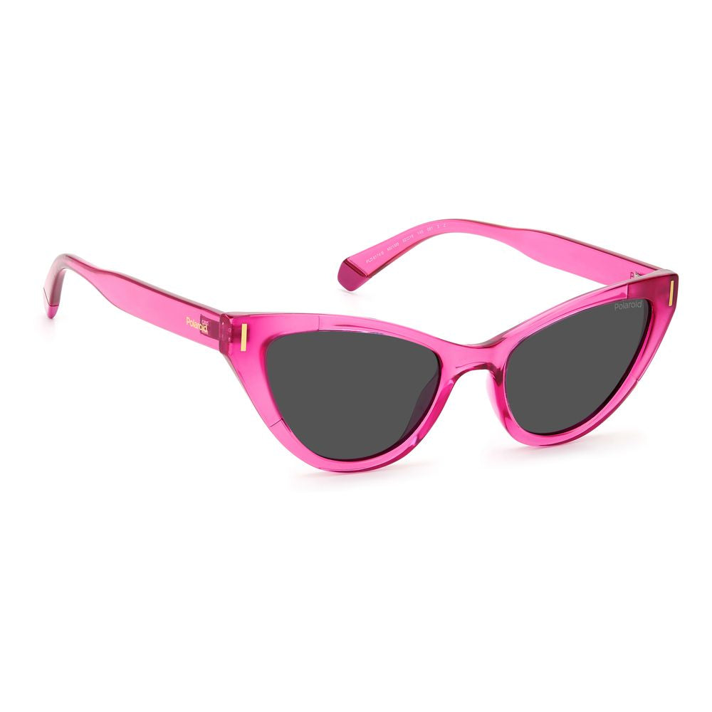 Polaroid Women’s Sunglasses – Pink Full-Rim Frame with Polarized Gray Lenses, 52mm
