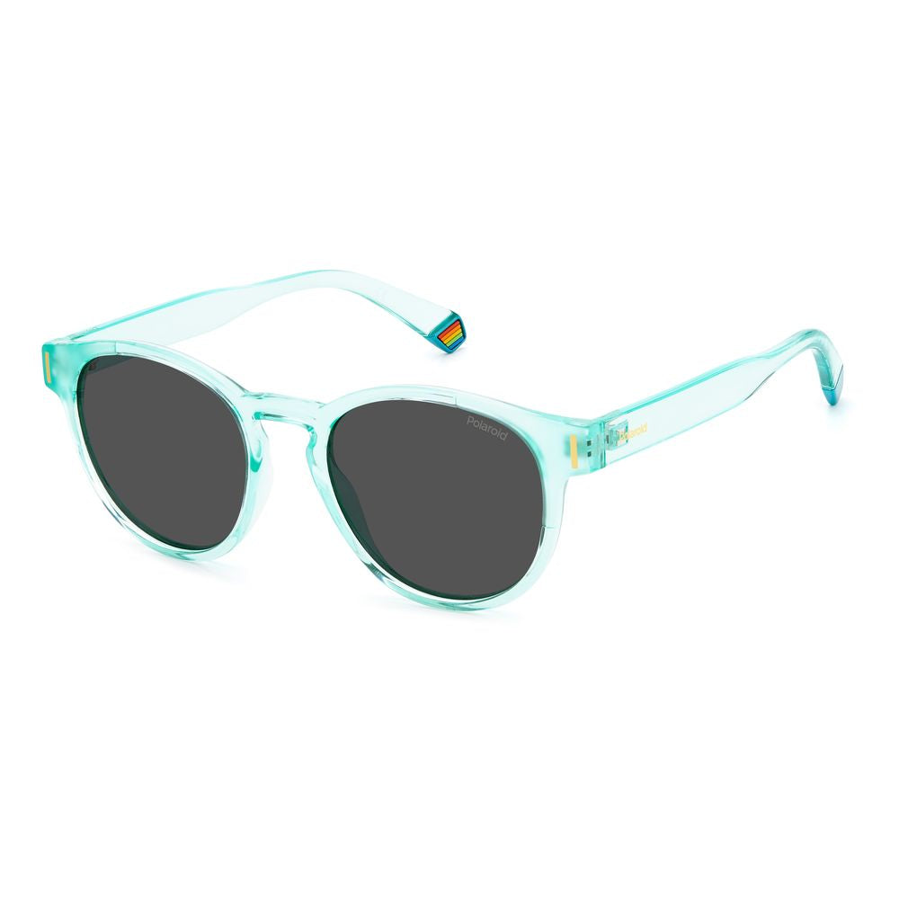 Polaroid Unisex Sunglasses – Blue Pantos Frame with Polarized Lenses, 51mm
