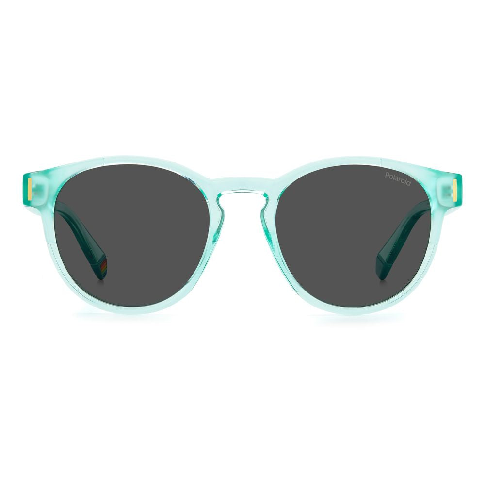 Polaroid Unisex Sunglasses – Blue Pantos Frame with Polarized Lenses, 51mm
