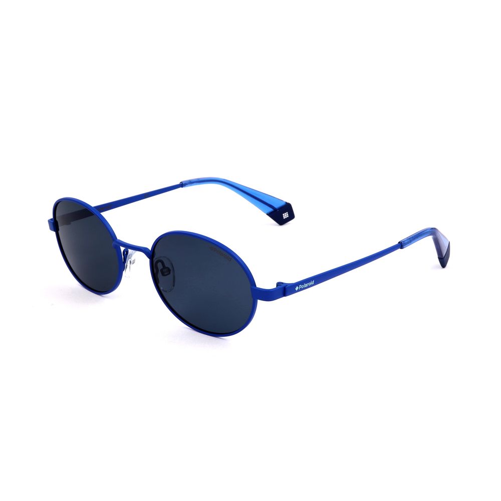 Polaroid Unisex Sunglasses – Blue Metal Frame with Polarised Lenses, 51mm