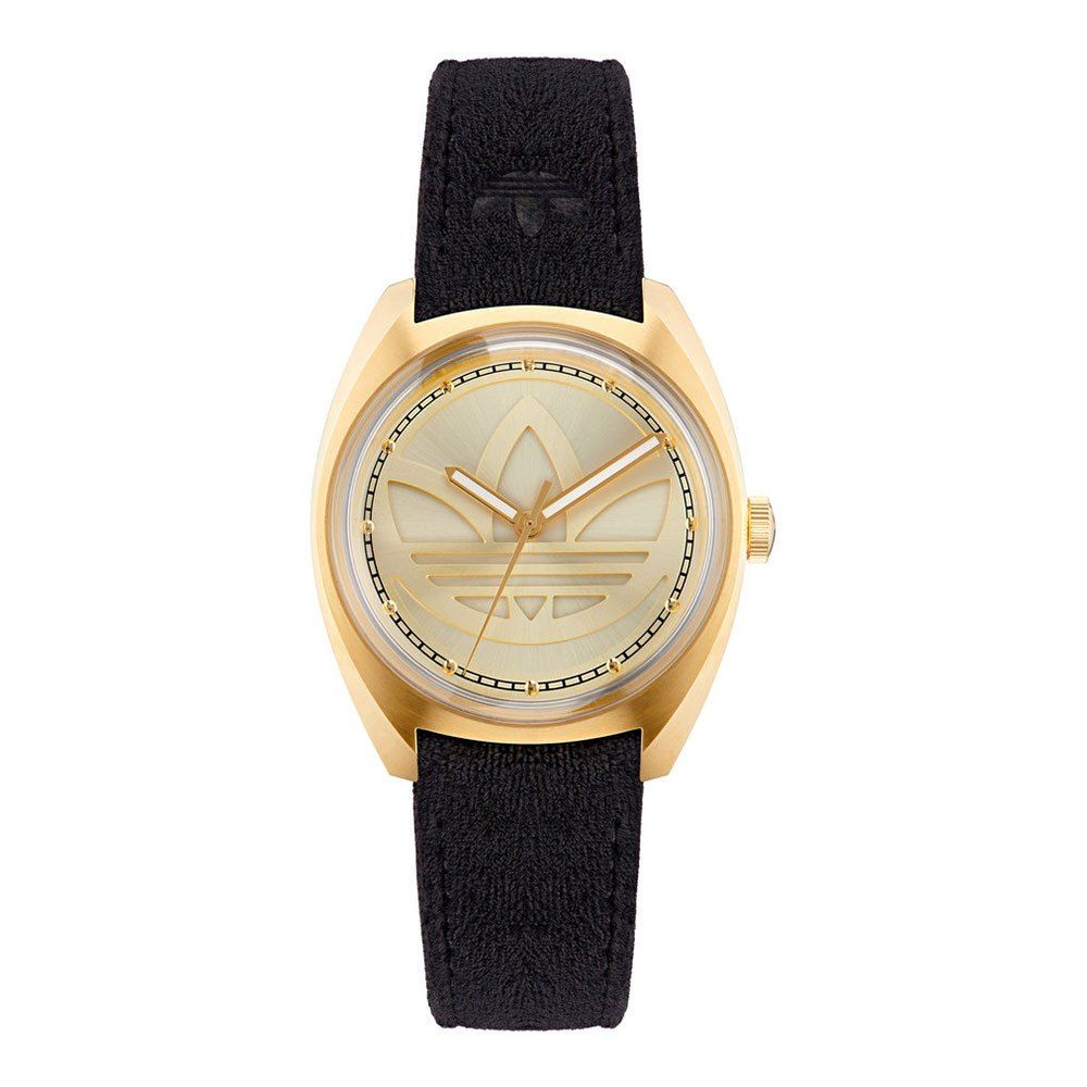 Adidas Black Leather Quartz Watch for Women