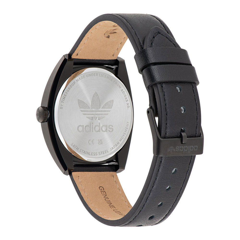 Adidas Black Leather Quartz Watch for Women