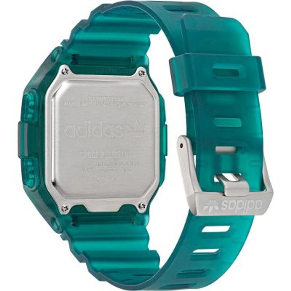 Adidas Green Resin Digital Sports Watch for Men