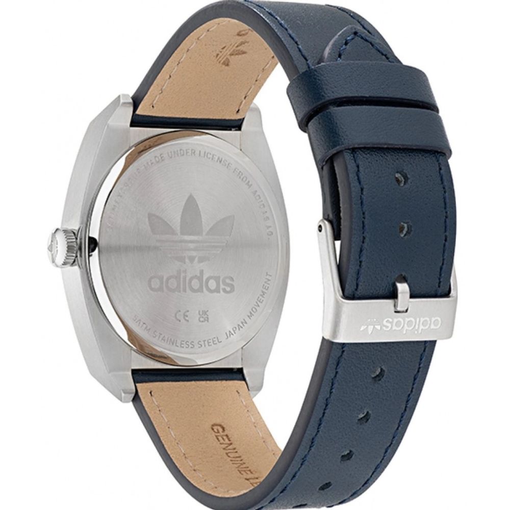 Adidas Blue Leather Quartz Watch for Men