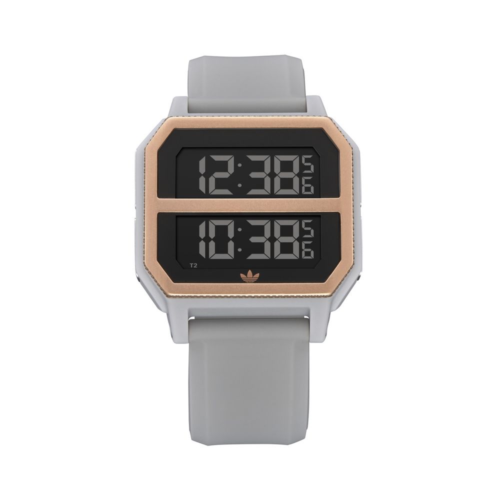 Adidas Gray Silicone Quartz Sports Watch