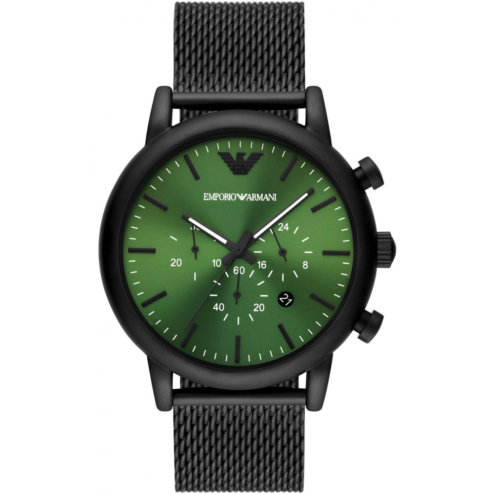 Armani Black Metal Watch for Men