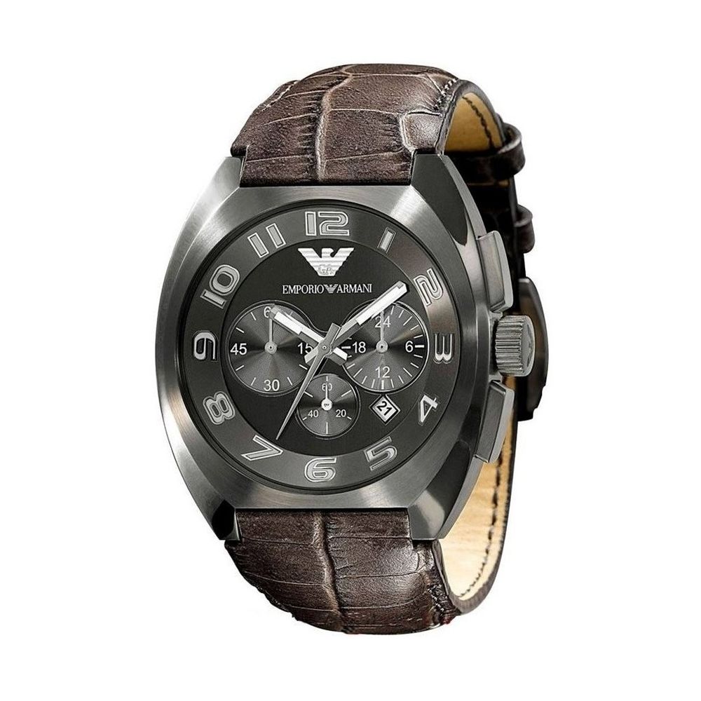 Armani Men's Brown Cowhide Leather Watch