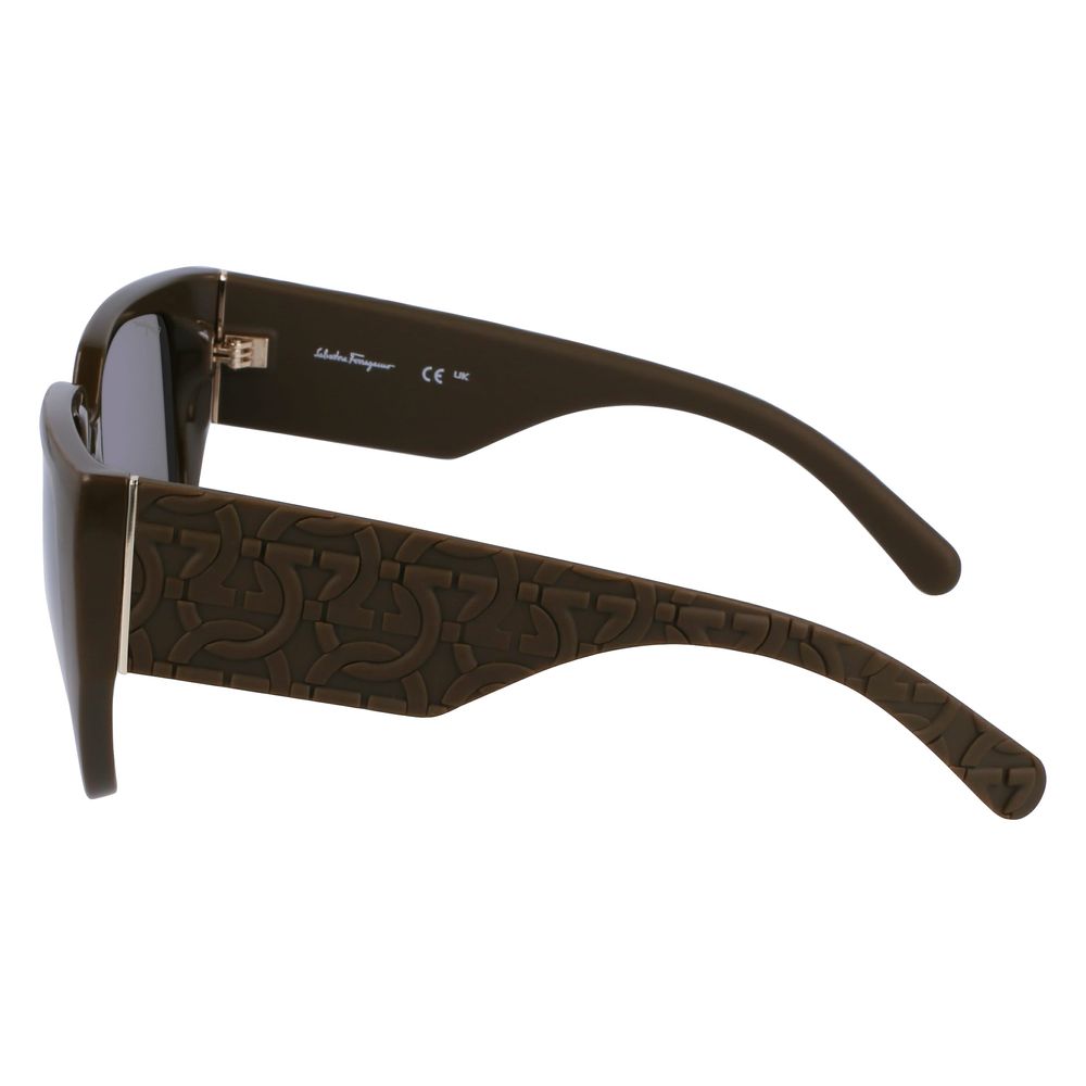 Ferragamo Women's Green Bio Injected Sunglasses – Chic Oversized Style