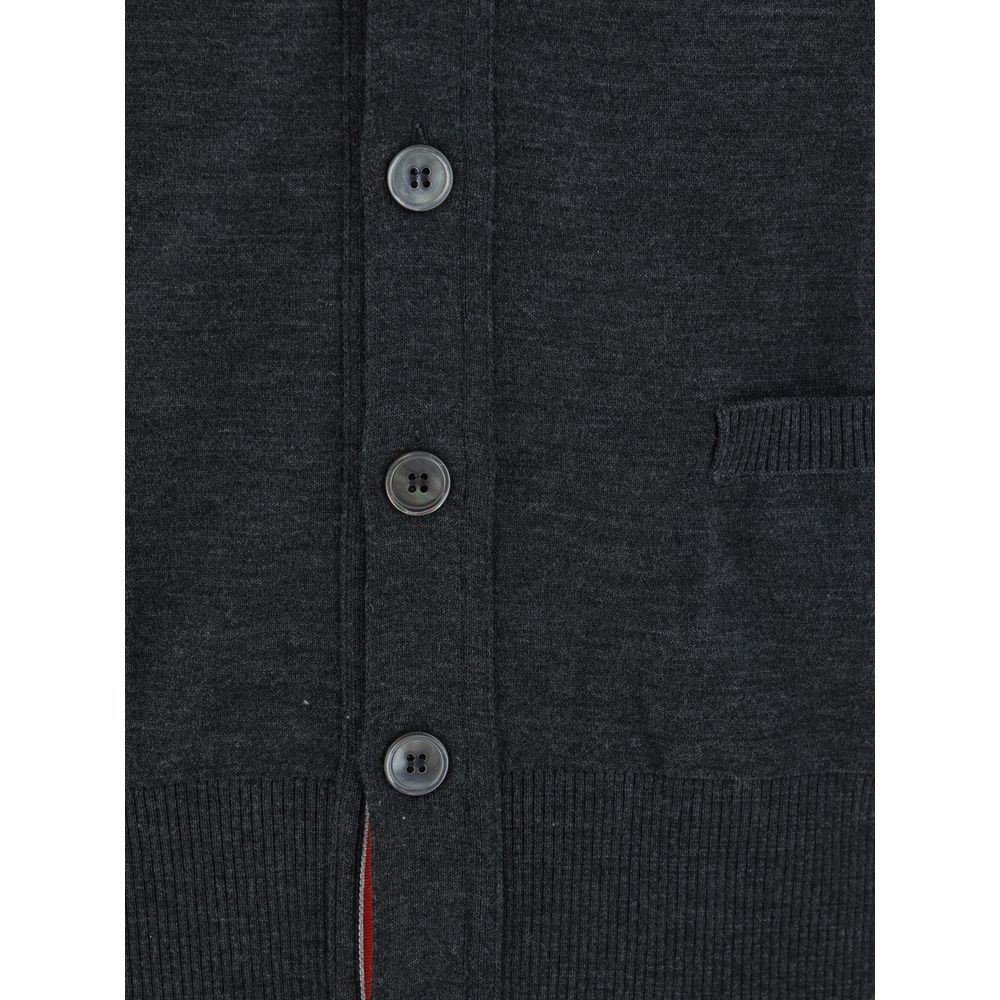 Thom Browne Fleece Wool Cardigan