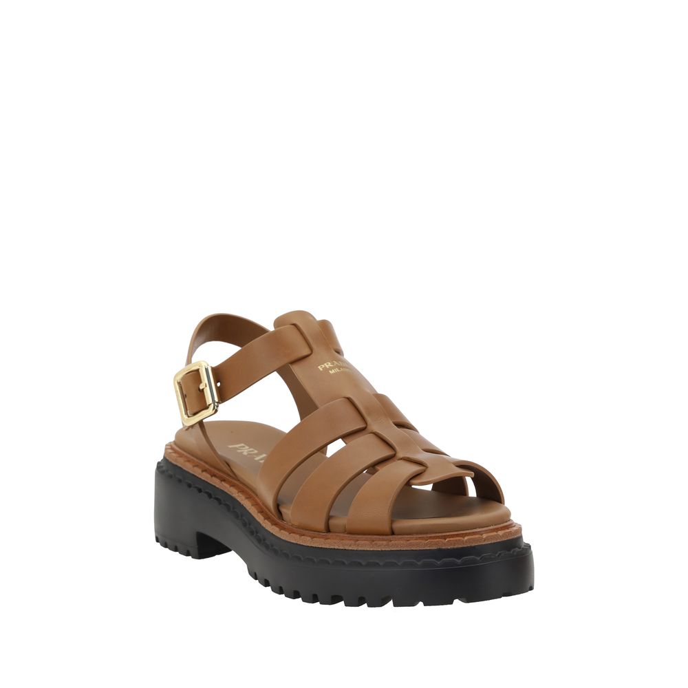 Prada Leather Sandals with Tread Sole
