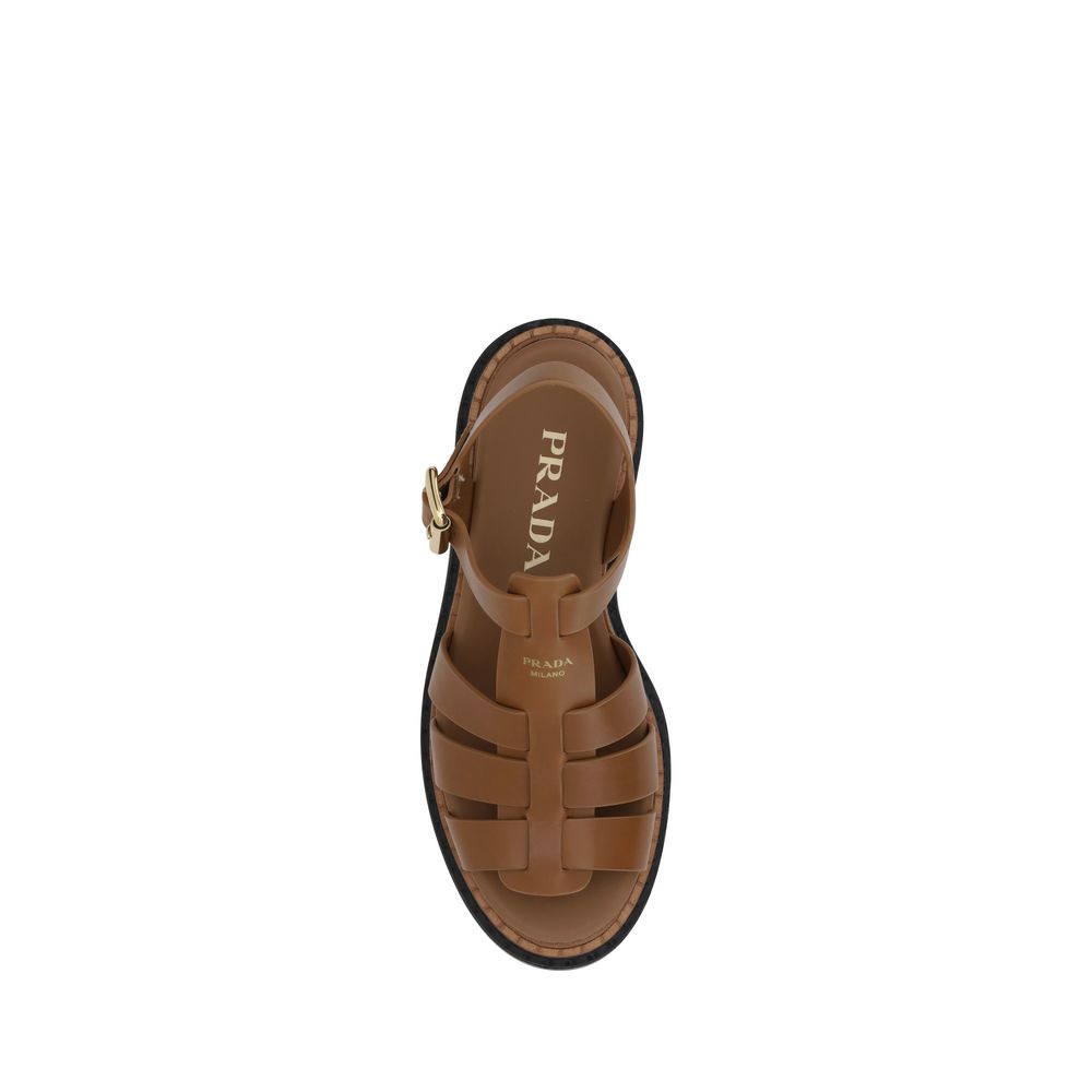 Prada Leather Sandals with Tread Sole