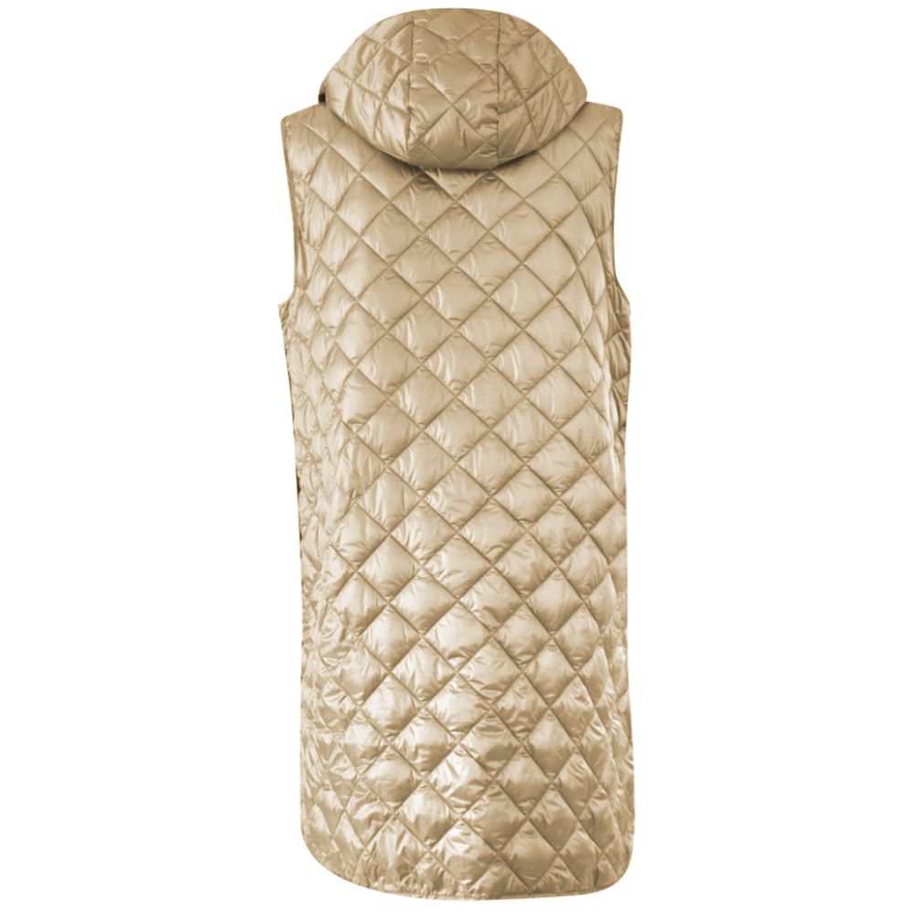 Yes Zee Quilted Beige Nylon Vest