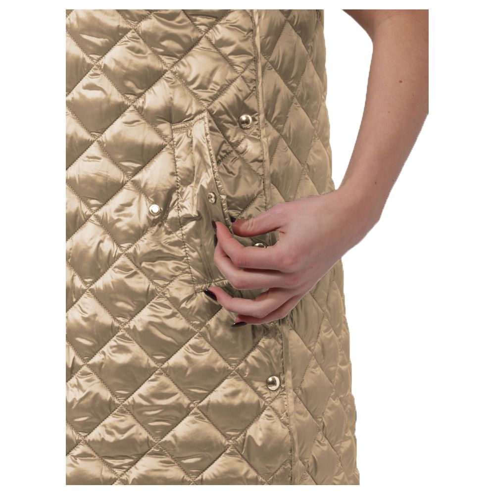 Yes Zee Quilted Beige Nylon Vest