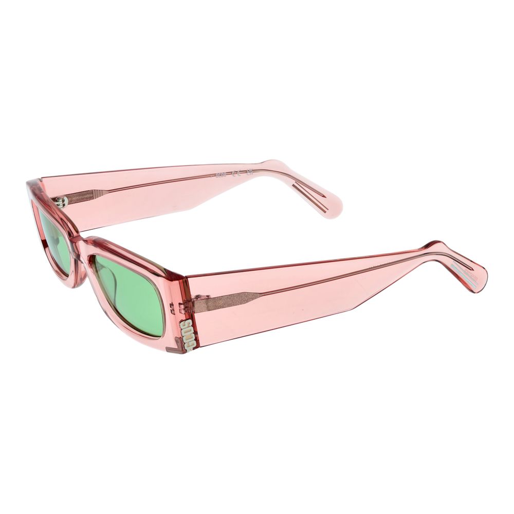 GCDS Unisex Sunglasses – Stylish Rose Frame with Green Lenses, 52mm