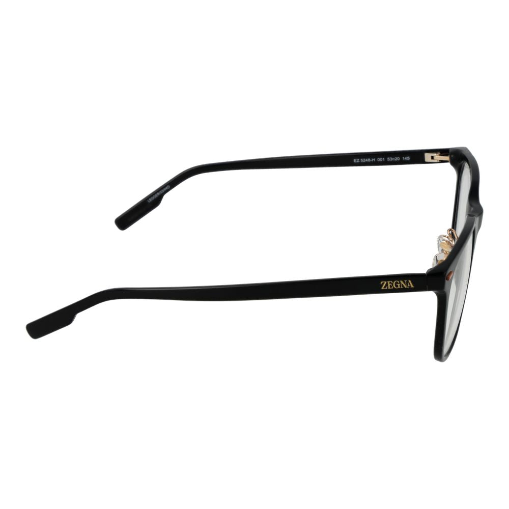 Ermenegildo Zegna Men’s Optical Frames – Black Rectangle, 53mm