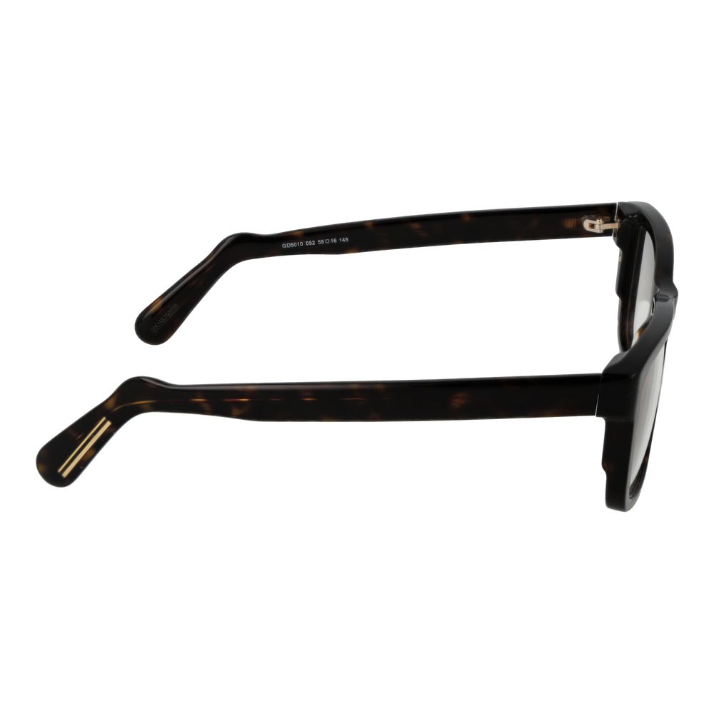 GCDS Unisex Optical Frames – Brown Rectangle Frame, 55mm