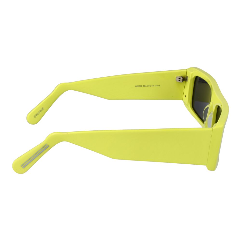 GCDS Green Unisex Sunglasses – Stylish Full-Rim Frame with Grey Lenses, 57mm