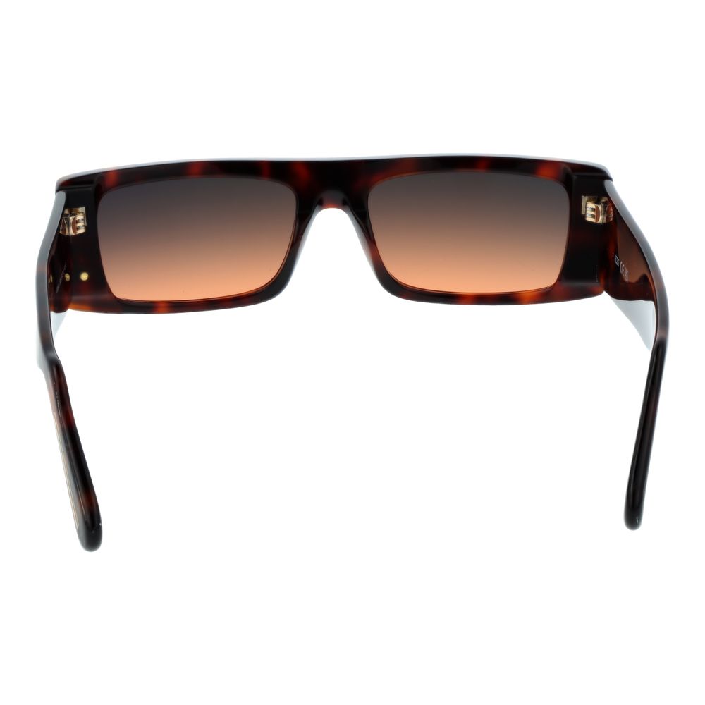 GCDS Unisex Sunglasses – Brown Acetate Frame with Brown Gradient Lenses, 57mm