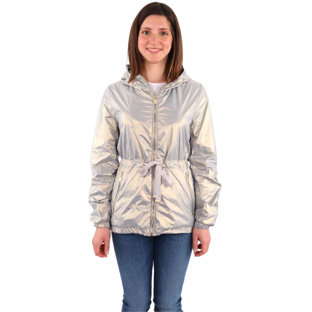 Yes Zee Gray Nylon K-Way Jacket