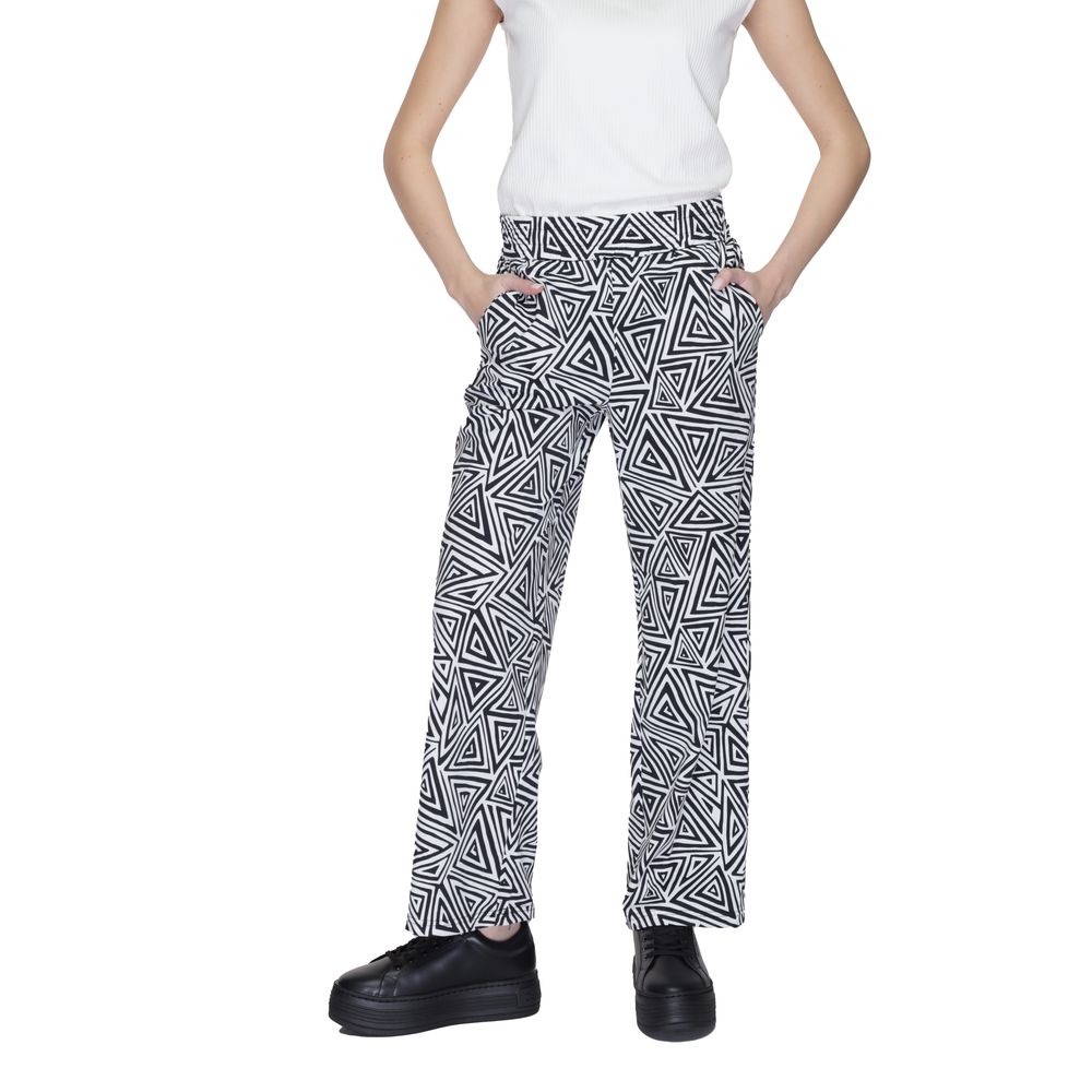 Street One Black Polyamide Palazzo Pants for Women