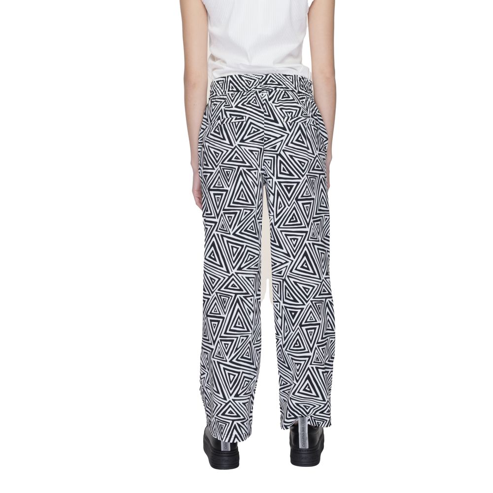 Street One Black Polyamide Palazzo Pants for Women