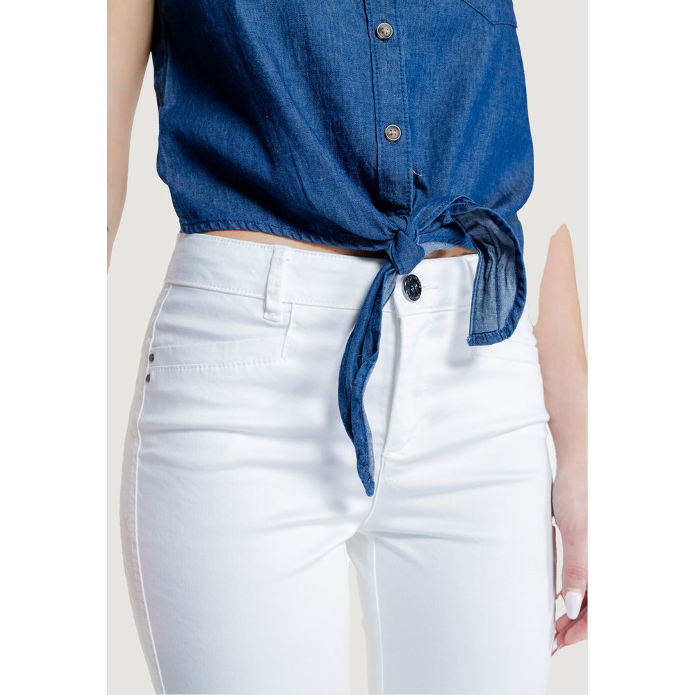 Street One White Cotton Cigarette Pants