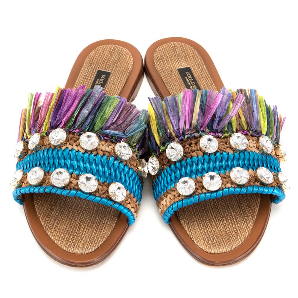 Dolce & Gabbana Multicolour Lambskin Women's Summer Sandals