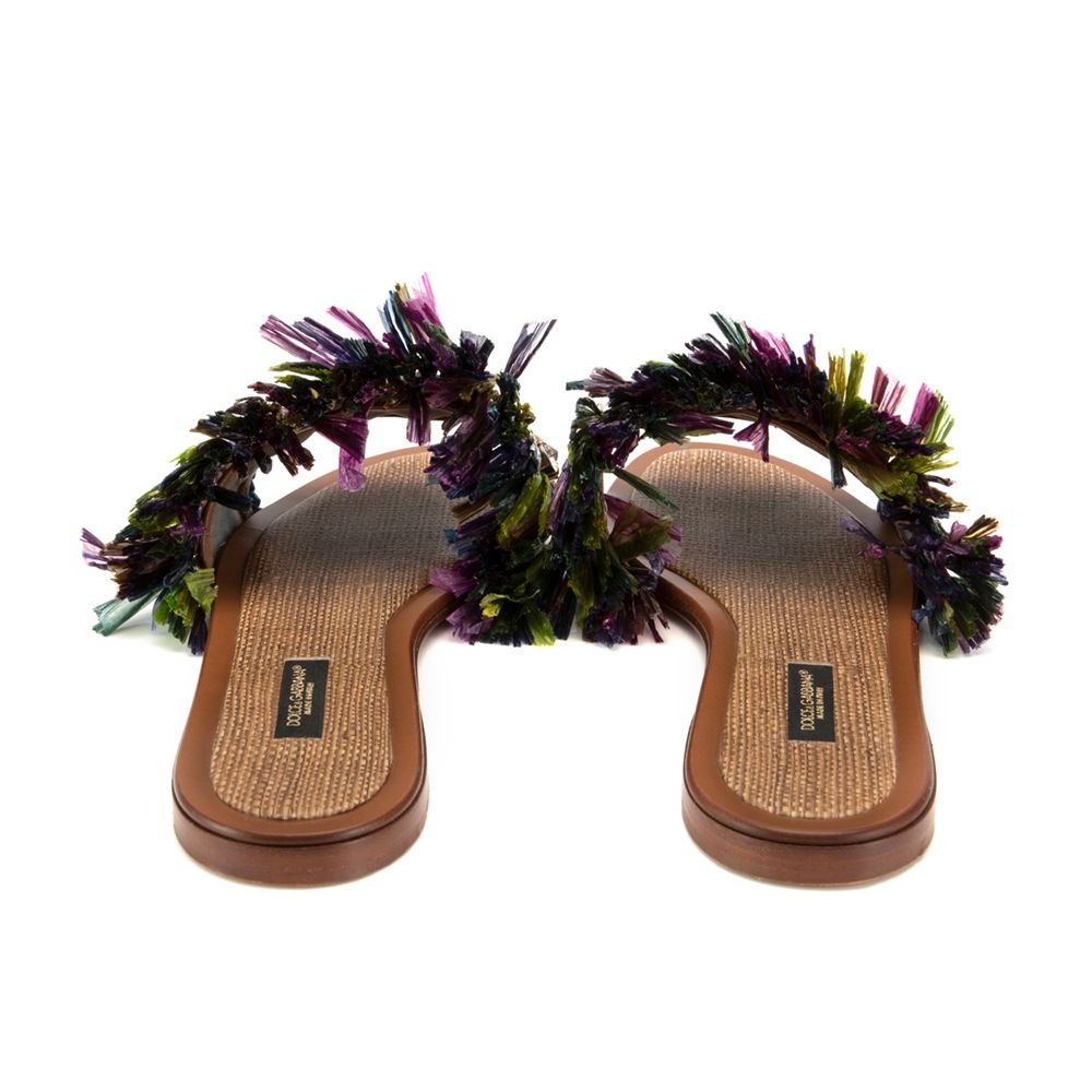 Dolce & Gabbana Multicolour Lambskin Women's Summer Sandals
