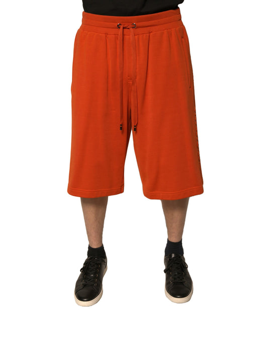 Dolce & Gabbana Orange Cotton Blend Men's Bermuda Shorts